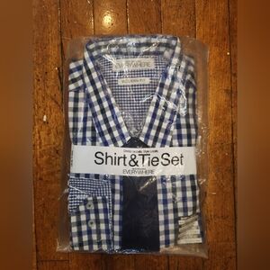 NEW Nick Graham Men's Modern Fit Dress Shirt Blue Size 18 - 18.5/36-37 NWT